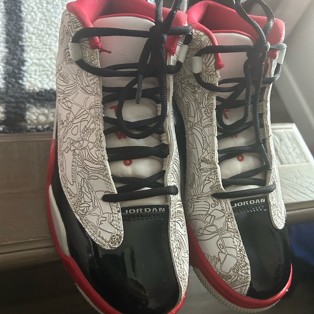 Air Jordan Black and Red Sneakers